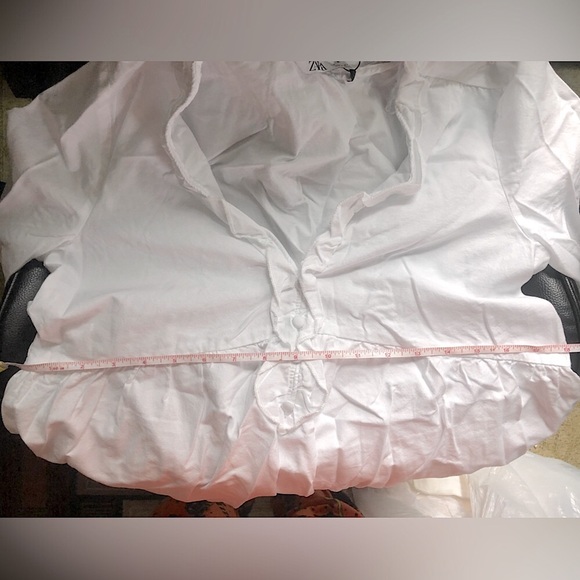 Zara TIERED OXFORD DRESS - Picture 15 of 15